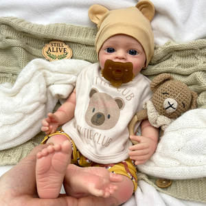 Boneka Bayi Silikon Reborn 18 inci, Mata Terbuka, Mata Berkilau, Senyum Malaikat, Properti Fotografi untuk Pemotretan & Seniman - Product Image 2