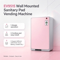 Máquina Expendedora de Toallas Sanitarias de Pared con Funcionamiento a Batería Easivend, Capacidad de 20 a 150