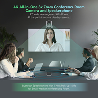 Caméra de Conférence PTZ 4K avec Zoom Optique 3X et Suivi Automatique IA + Microphone de Conférence Bluetooth