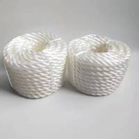 Cordage d'ancre torsadé blanc à trois brins en nylon, jute et coton avec œillet, accessoires nautiques, lignes de remorquage et de quai pour balançoires