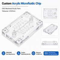 Puce microfluidique acrylique personnalisée usinée CNC pour applications de diagnostic POCT sur puce, dispositif médical PMMA PEEK POM