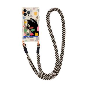 เคสโทรศัพท์แบบนิ่มสำหรับแมวทุกตัวเหมาะสำหรับ <span class=keywords><strong>iPhone</strong></span> 15 Pro เคสโทรศัพท์มีโซ่นิรภัยทนทานสูงสุดแขวนในแนวทแยงมุม - Product Image 4