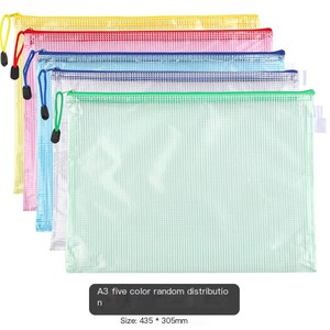Groothandel Transparante Mesh Rits Document Tassen A3 <span class=keywords><strong>A4</strong></span> A5 Size Waterdichte Bestand Map Organizer Pouch Kantoor School Briefpapier - Product Image 6