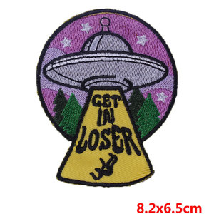 クリエイティブファッションスペースシリーズ刺繍パッチカスタムロケットギャラクシーアイアンオン刺繍パッチ宇宙飛行士 - Product Image 5