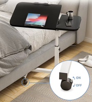 Escritorio Rodante Moderno para Portátil OEM, Mesa de Trabajo Ajustable en Altura para Cama, Hogar, Dormitorio y Sofá