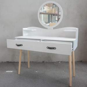<span class=keywords><strong>Tocador</strong></span> Nórdico Moderno 2026 <span class=keywords><strong>con</strong></span> <span class=keywords><strong>Espejo</strong></span>, Panel de MDF Blanco, Características Ajustables, Escritorio de Maquillaje <span class=keywords><strong>con</strong></span> Cajones para Dormitorio - Product Image 3