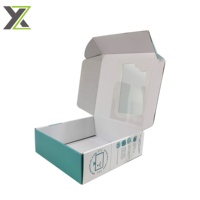 Boîte d'expédition en carton ondulé transparente à assembler soi-même, personnalisable, pour un kit de tricot pour enfant en cadeau