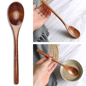 Yaolan Best Selling Reusable Eco-Friendly Kitchen Wooden Spoon Comfortable Handle Dishwasher Safe for Soup Coffee Honey Mixing - Product Image 4