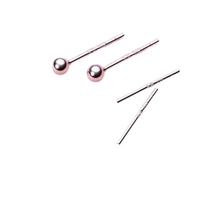 3mm 4mm 5mm Solid Sterling <b>Silver</b> Gold Plated Agate Princess Cut Round Ball <b>Stud</b> Earrings Trendy Party - Product Image 1