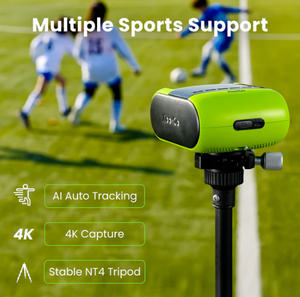 <span class=keywords><strong>Prof</strong></span>. Caméra <span class=keywords><strong>de</strong></span> suivi IA pour sports collectifs 4K HD avec capture automatique des moments clés pour l'enregistrement et la diffusion en direct <span class=keywords><strong>de</strong></span> matchs <span class=keywords><strong>de</strong></span> football, <span class=keywords><strong>de</strong></span> soccer et <span class=keywords><strong>de</strong></span> basketball RC - Product Image 2