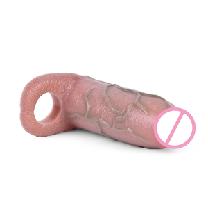 <span class=keywords><strong>Hot</strong></span> <span class=keywords><strong>Selling</strong></span> FAAK realistische Kondome für Männer wieder verwendbare Penis hülle für männliche Dildo verstärker Vergrößerung Kondom männliche Schwanz Sexspielzeug - Product Image 4
