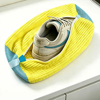 Sac de lavage en filet pour chaussures avec fermeture éclair, organiseur de linge réutilisable, pochette de lavage pour baskets pour machine à laver domestique