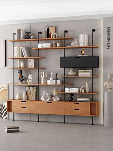 Scaffale Integrato in Ferro da Parete con Design Moderno per Ufficio Domestico e Soggiorno Sala da Pranzo <span class=keywords><strong>Mensole</strong></span> Espositive - Product Image 2