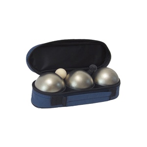 Juego de 3 Bolas de <span class=keywords><strong>Petanca</strong></span> de Acero Plateado-Amarillo con Acabado Arenado ZQURE para Juego al Aire Libre - Product Image 1