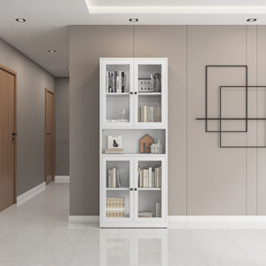 Bibliothèque en verre de luxe avec étagères réglables Bibliothèque moderne pour salon Rangement Bibliothèque - Product Image 2