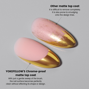 YOKEFELLOW GleamTap Top Coat Mat Anti-Reflet 15ml, Gel UV Sans Résidu, Finition Mate Résistante à la Poudre pour Nail Art Isolé - Product Image 4