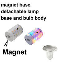 Bombilla LED E26 Desmontable y Recargable, con Cambio de Color RGB, Control Remoto, Temporizador, Base Magnética, Luz Nocturna para Decoración del Hogar
