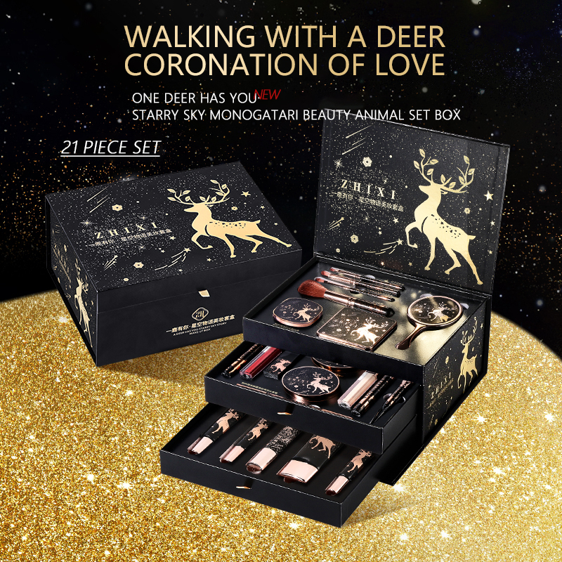 21pcs Starry Sky Face Makeup Set With Eyeshadow & Brushes