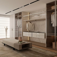 Ensemble de chambre à coucher moderne et personnalisable en cuir écologique, design dernier cri, avec armoire, idéal pour appartement, hôtel, salon, montage facile