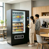 Distributeur automatique de boissons et de collations robuste à double compartiment avec plateau élévateur et refroidissement efficace