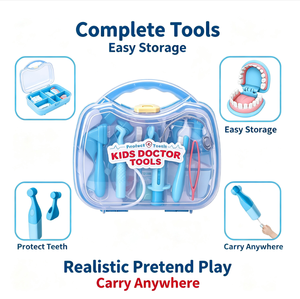 Kit de jeu de rôle <span class=keywords><strong>dentiste</strong></span> pour enfants, étui de rangement portable, kit dentaire éducatif pour l'apprentissage des soins dentaires - Product Image 5