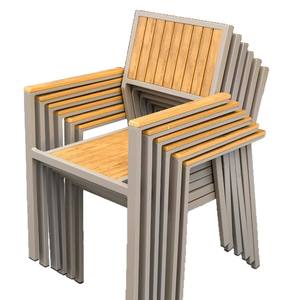 Moderno Durable al aire libre muebles <span class=keywords><strong>de</strong></span> Metal conjunto impermeable <span class=keywords><strong>de</strong></span> madera <span class=keywords><strong>de</strong></span> plástico <span class=keywords><strong>Mesas</strong></span> Sillas protección solar <span class=keywords><strong>terraza</strong></span> balcón Villa jardín - Product Image 5