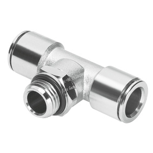 Conector Neumático Extendido FESTO NPQM-L-G18-Q4-P10 558708, Latón Niquelado, Rosca Macho G1/8, Puerto de 4mm - Product Image 1