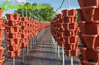 Jardinière verticale en plastique empilable Pots de culture pour légumes et fleurs