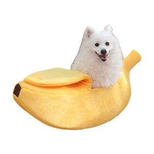 Nid pour animaux de compagnie lit <span class=keywords><strong>banane</strong></span> chat chien maison chat tapis lits chaud Durable Portable panier pour animaux de compagnie chenil chien coussin multicolore chat fournitures - Product Image 2