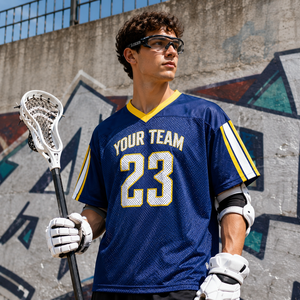 Maillot de lacrosse pour hommes en polyester durable, à manches courtes, imprimé avec le nom et le numéro de l'équipe personnalisés - Product Image 1