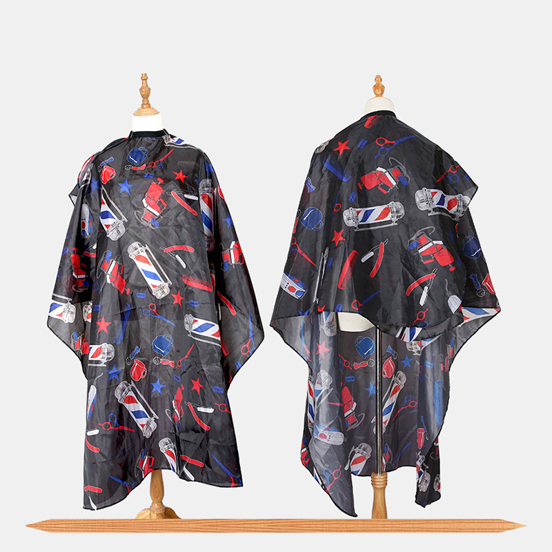 Красота на заказ парикмахерский салон с логотипом напечатанные волосы стрижка Парикмахерские водонепроницаемые антистатические режущие накидки для укладки волос