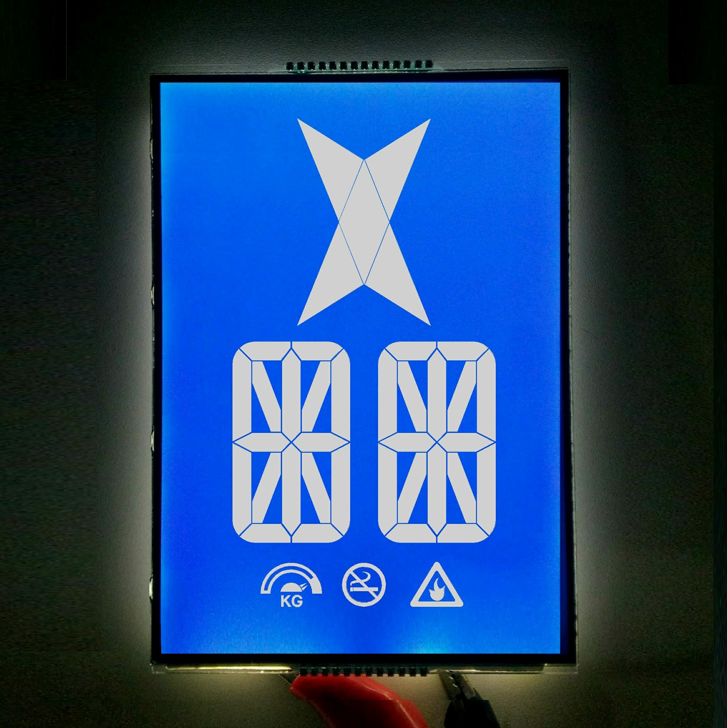7セグメントエレベーター表示 STN 青白LEDパネル - 動作温度-20~70℃