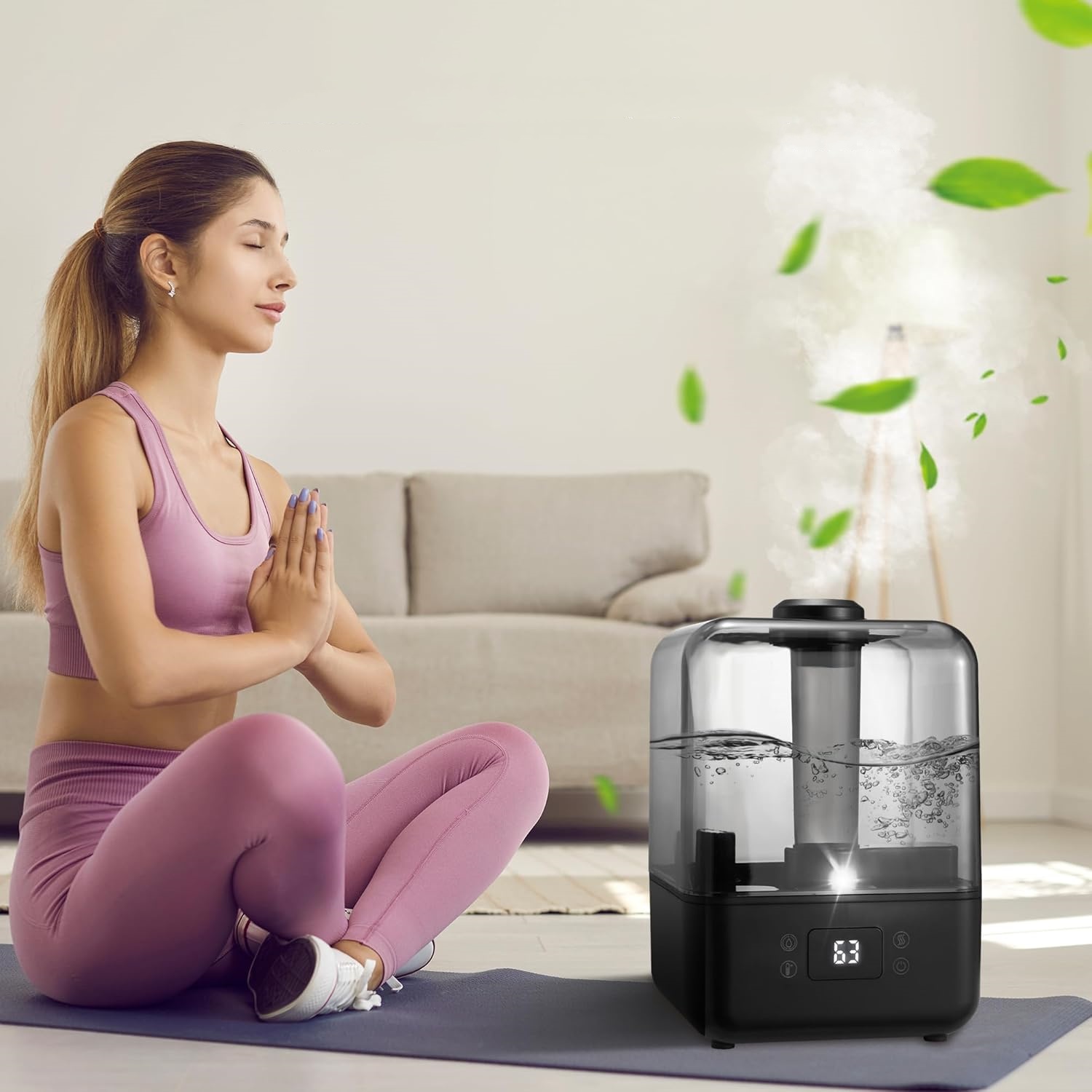 Smart Hybrid Cool and Warm Mist Humidifier Factory Large Capacity Humidifier Warm Air OEM 4.5L Humidifier With Night Light