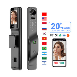 Cerradura Inteligente para el Hogar con Reconocimiento Facial, Cámara de Mirilla Totalmente Automática, Aplicación Tuya, Llave de Huella Dactilar, Desbloqueo Remoto, Habilitado para Wi-Fi, Villa - Product Image 2