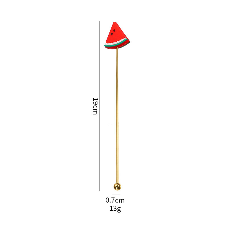 304 material 19cm sandía revolviendo palo [Oro]
