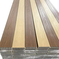 Planche de terrasse en composite bois-plastique (WPC) à double couleur, traitement de surface, revêtement de sol extérieur pour terrasse, jardin, aménagement paysager résidentiel