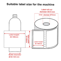 HZPK ARLM-160A étiqueteuse automatique étiqueteuse d'autocollants adhésifs pour bouteilles rondes en PET étiqueteuse