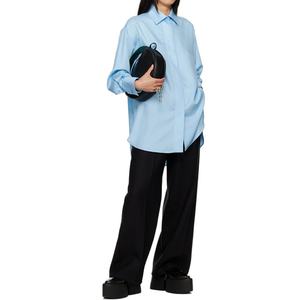 Chemises pour femmes de haute qualité à manches longues, 100% lyocell twill, fermeture à boutons, bleu ciel, chemisier - Product Image 4