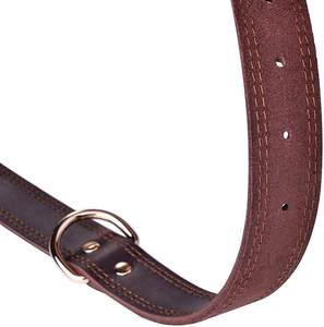 Factory Wholesale Pets Accessories Heavy Duty Luxury Real Genuine Natural <strong>Leather</strong> <strong>Dog</strong> <strong>Collar</strong> with Buckle - Product Image 4