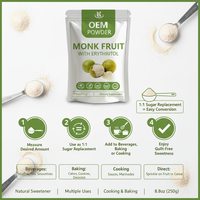 Groothandel Bulk Monniksvrucht Suiker Met Erythritol Mengsel Zoetstof Poeder voor Koken & Bakken OEM ODM Ondersteuning