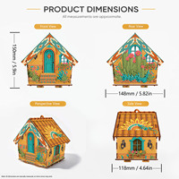 Kit de Peinture Diamant DIY Art Moderne, Artisanat Éducatif Fait Main pour Décoration de Bureau de Noël, Matériel en Bois, Cadeau