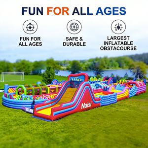 Équipement de parcours d'obstacles extérieur personnalisé |   Château gonflable géant <span class=keywords><strong>commercial</strong></span> pour adultes - Product Image 1