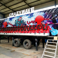 Caravanes de carnaval mobiles, rouées de vague de fou montées sur remorque pour la foire