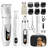 Tondeuse à griffes pour animaux de compagnie sans fil et silencieuse, rechargeable, avec accessoires, ensemble de tondeuses électriques pour chiens