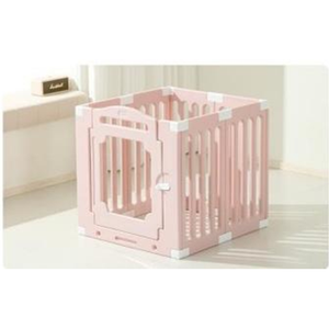Corral de Juego para Mascotas, Cálido y Acogedor, de HDPE y Acrílico, Combinable, Resistente al Agua, para Interiores, con Ruedas Móviles - Product Image 1