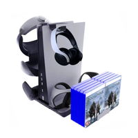 Contrôleur de casque de stockage multifonctionnel Support de stockage de disque d'écouteur pour PSVR 2/PS5 Console Cooling Base