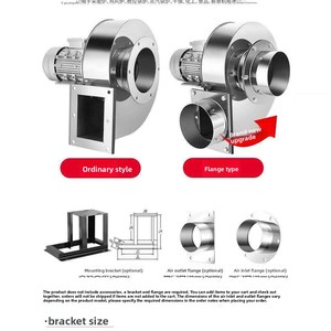 Kipas Sentrifugal <span class=keywords><strong>Motor</strong></span> Tembaga Penuh - Ekstraksi Asap Restoran/Barbekyu Bersertifikat CE/ISO Pesanan Grosir - Product Image 4