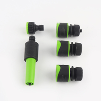 Hoseworld Pistolet d'arrosage de jardin réglable en plastique, buses manuelles, connecteur rapide, débit de pulvérisation variable, capacité de 1,5 gallon