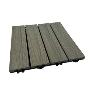 Piastrelle moderne per Decking in legno per uso esterno Co-estrusione per piastrelle a ponte cavo ad incastro