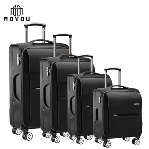 Mala de bagagem macia personalizada, 4 unidades, 16 "/20"/24 "/28", mala de viagem de negócios